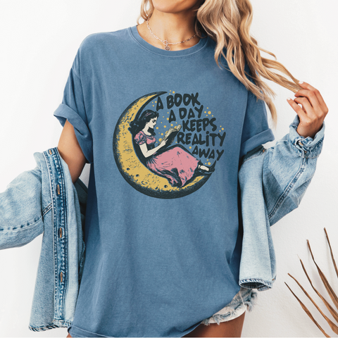“A Book a Day…” Vintage Style Tee