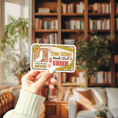 “True Crime Bookclub” Bookish Sticker