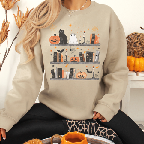 Spooky Shelf Crewneck Sweatshirt