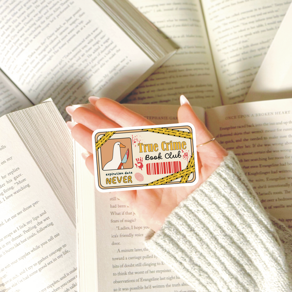 “True Crime Bookclub” Bookish Sticker