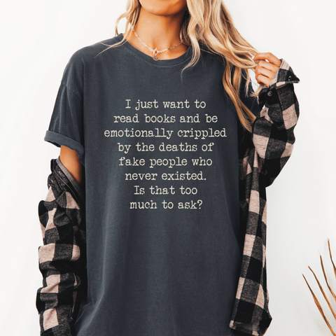 “I Just Want to Read Books…” Vintage Style T-Shirt
