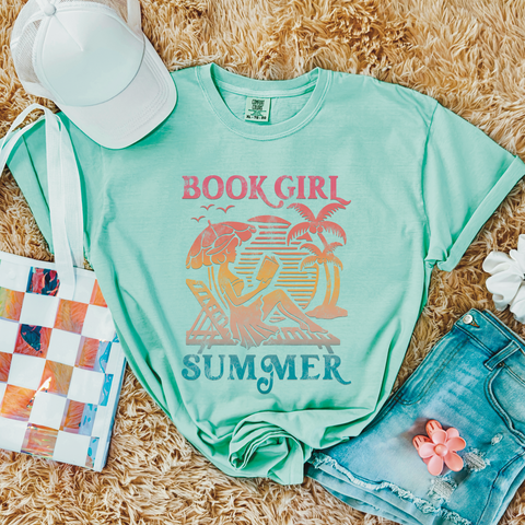 “Book Girl Summer” Vintage Style Tee