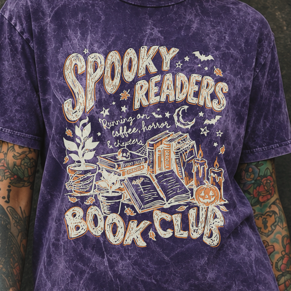 “Spooky Readers Book Club” Vintage Styled Tee