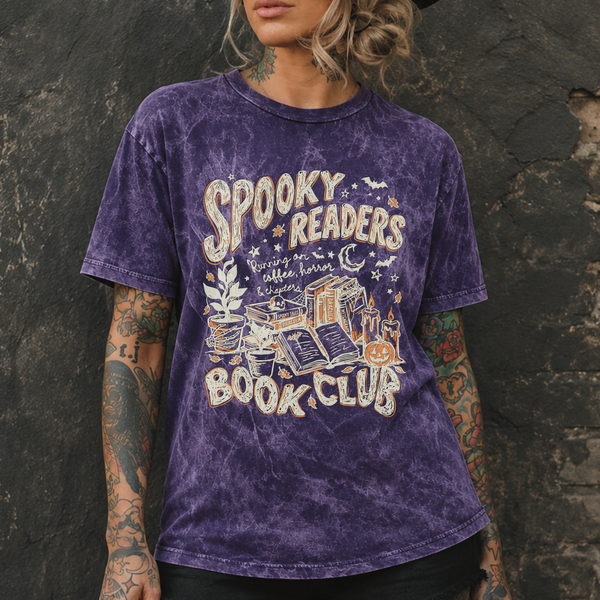 “Spooky Readers Book Club” Vintage Styled Tee