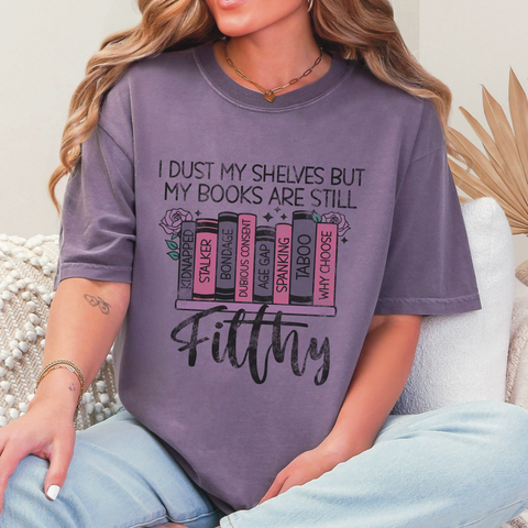 “I Dust My Shelves…” — Vintage Style Tee