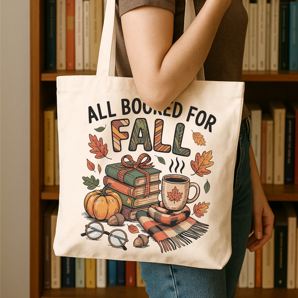 “All Booked for Fall” Tote Bag