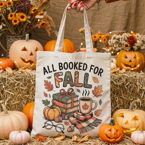 “All Booked for Fall” Tote Bag