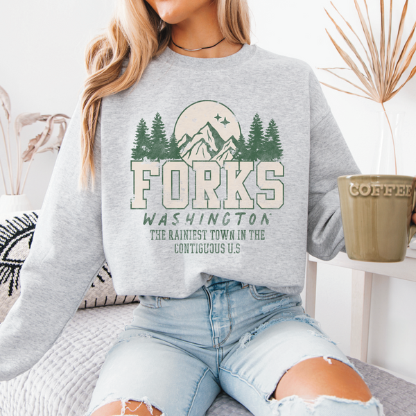 “Forks Washington” Twilight Inspired Crewneck Sweatshirt