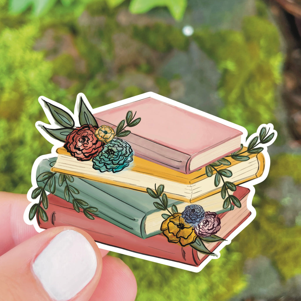 Floral Book Sticker